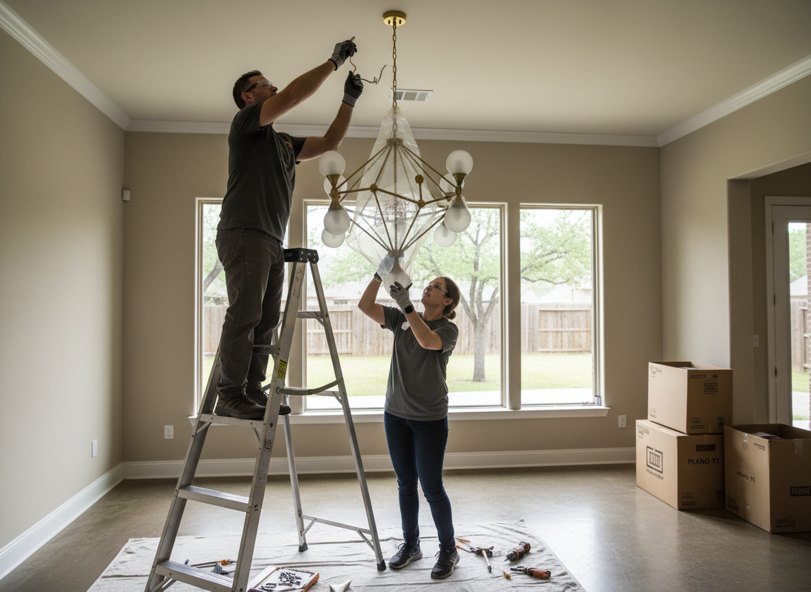 Lighting Fixture Installation in Plano